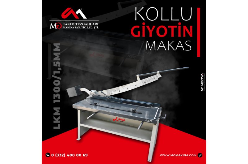 1300 x 1,5mm Kollu Giyotin Makas Sıfır