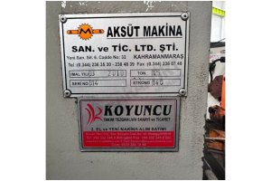 AKSÜT MARKA 125 TON ÇELİK GÖVDE EKSANTRİK PRES