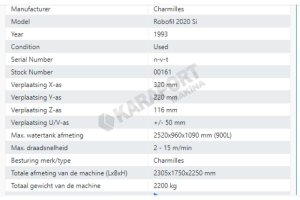 CNC CHARMİLLES ROBOFİL 2020 Si Tel erozyon