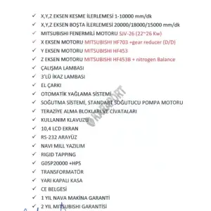 DMC - 3017G CNC Köprü Tip Dik işleme Merkezi–2019