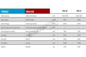 PPS-10 Ayak Pedallı Pnömatik Giyotin Makas/Pneumatic Guillotine