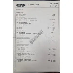 Reishauer RZ 301 S CNC Profil Taşlama Tezgahı -1987